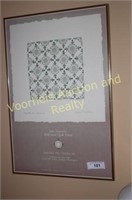 Judy Severson embossed quilt print in frame