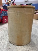 20 gallon glazed crock in good condition