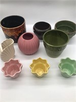 Lot of pottery planters