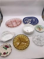 Miscellaneous antique glassware