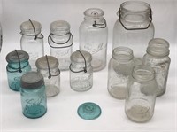 Antique blue ball jars