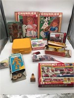 Tuppertoys, vintage puzzle trays, and more