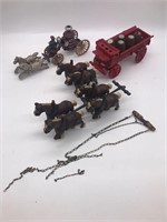 Antique cast-iron horses