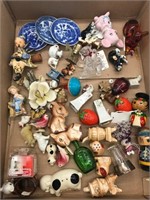 Miscellaneous figurines, salt and pepper shakers,