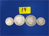 1887S 1913 silver dimes 1897 1911 Barber quaters