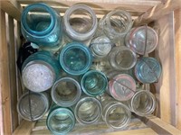 Lot of antique canning jars