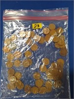 65 mixed dates wheat pennies penny