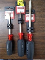 3pc Craftsman Cushion Grip Flathead Screwdriver