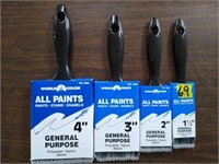 4 pc General Purpose Paint Brushes