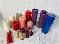 Variety of candles
