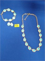FAUX necklace set bracelet earrings
