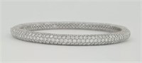 13.25 Cts 14 Kt Diamond Bangle Bracelet
