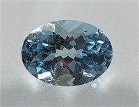 Certified 7.25 Cts Natural Blue Topaz