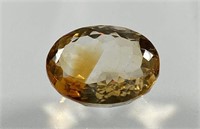 Certified 12.95 Cts Natural oval Cut Citrine