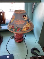 Vintage Snow White Lamp with Shade