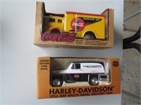 coke & harley coin bank trucks