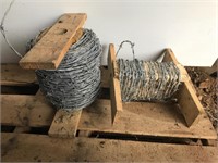 Tree Island barbed wire new. 2 partial rolls