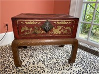 Early tooled Chinese box mounted on newer frame