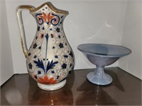 Austria Gaudy pitcher & compote