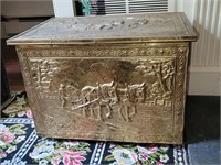 Brass fireplace box