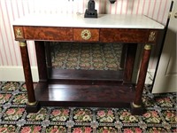 American Empire marble top pier table