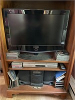 Samsung television, CD player, DVD player lot