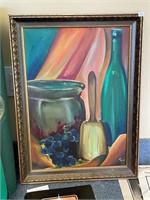 Signed Still Life Oil on Canvas