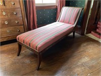 French Mahogany Chaise lounge with ormolu