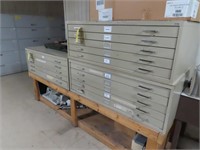 (3) SAF 5-Drawer Flat File Cabinets