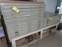 (3) SAF 5-Drawer Flat File Cabinets