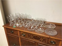 glass trays & stemware