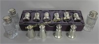 LOT OF STERLING SALT AND PEPPER SHAKERS