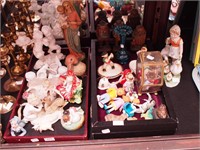 Group of porcelain figurines, mostly