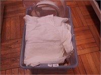 Container of vintage men's dress shirts, collars