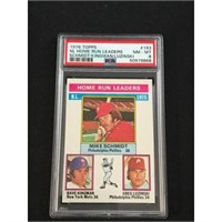 1976 Topps Homerun Leader Mike Schmidt Psa 8