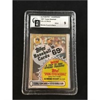 1987 Topps Baseball Graded Cello Pack