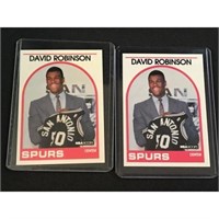Two 1989 Hoops David Robinson Rookies