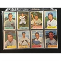 22 1954 Bowman Baseball Cards Crease Free