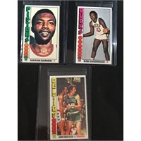 Three 1976-77 Topps Basketball With Havlicek