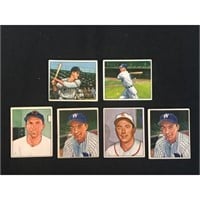6 1950 Bowman Baseball Cards