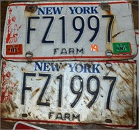 License Plates - NY matching Set
