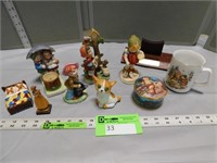 Hummel music box, mug and stand and other assorted