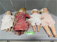 4 Antique collectible dolls