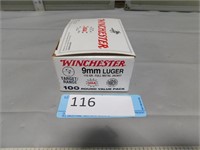 Approx. 100 rounds of Winchester 9mm Luger