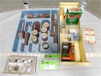 Assorted screws, sanding drums and Porter-Cable te