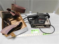 Craftsman 3" belt sander with extra sanding belts