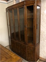 Vintage Campaign Style China Cabinet by Drexel