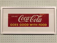 Vintage Framed Coca Cola Sign