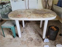 Plastic Outdoor Table & Stand