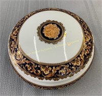 T. Limoges Bacchus porcelain covered bowl
